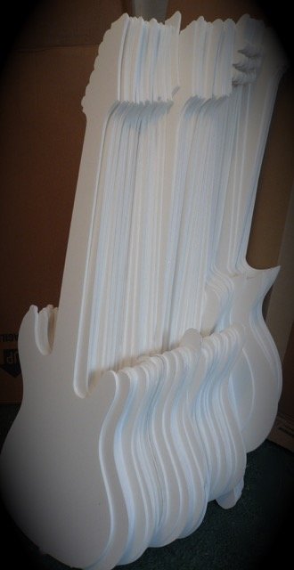 plain white foamcore guitars